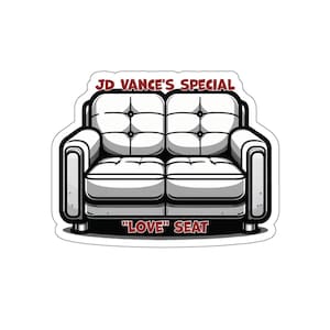JD Vance&#39;s &#39;Love&#39; Seat Sticker: Satirical Bumper Sticker