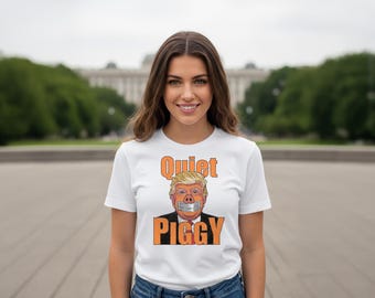 Quiet PIGGY - Trumps Epstein Evasion Exposed | Unisex Graphic T-Shirt
