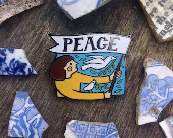 Peace pin badge