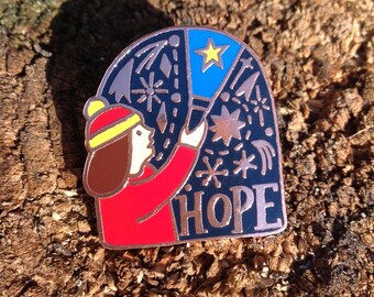 Hope pin badge