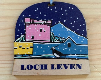 Loch Leven snow globe decoration