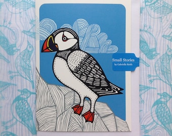 Puffin greetings card