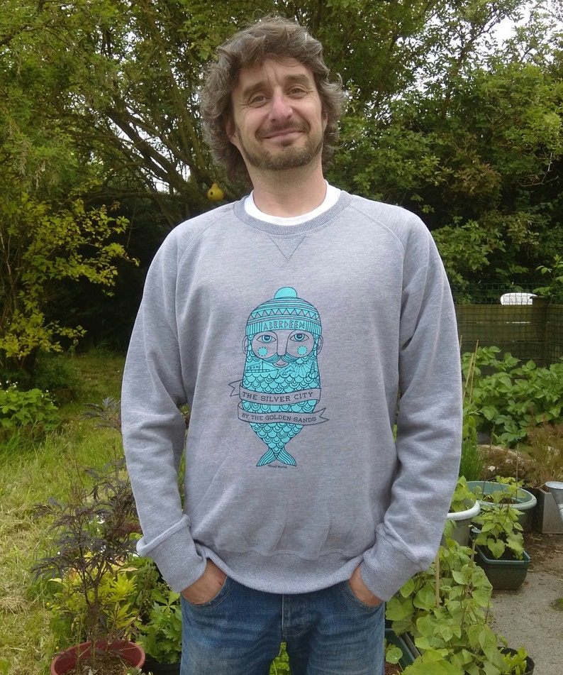 Silver hipster mens sweater