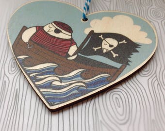 HALF PRICE SALE - Me hearties wooden heart decoration