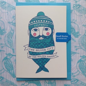 Aberdeen fishman greetings card
