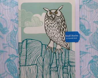 Eagle Owl greetings card