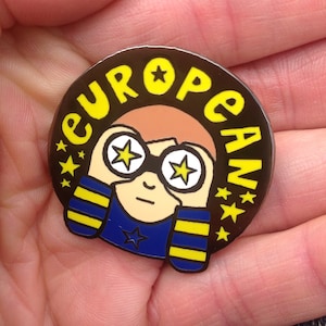 European pin badge