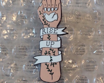 SALE - Rise Up pin badge