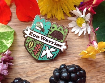 Eco warrior pin badge