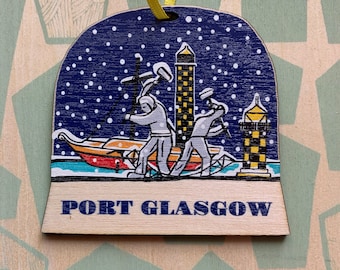 Port Glasgow snow globe decoration