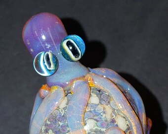 San Juan Island HANDMADE GLASS  octopus Wine Bottle Stopper by crisanti glass wine collector gift