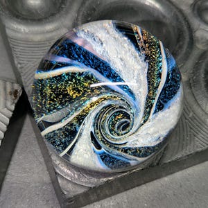 cremation glass vortex ash marble keepsake memorial for remembrance orb sphere handmade one of a kind for you by Crisanti glass