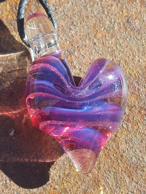 Cremation Jewelry Glass Heart Urn Remembrance Crisanti Glass