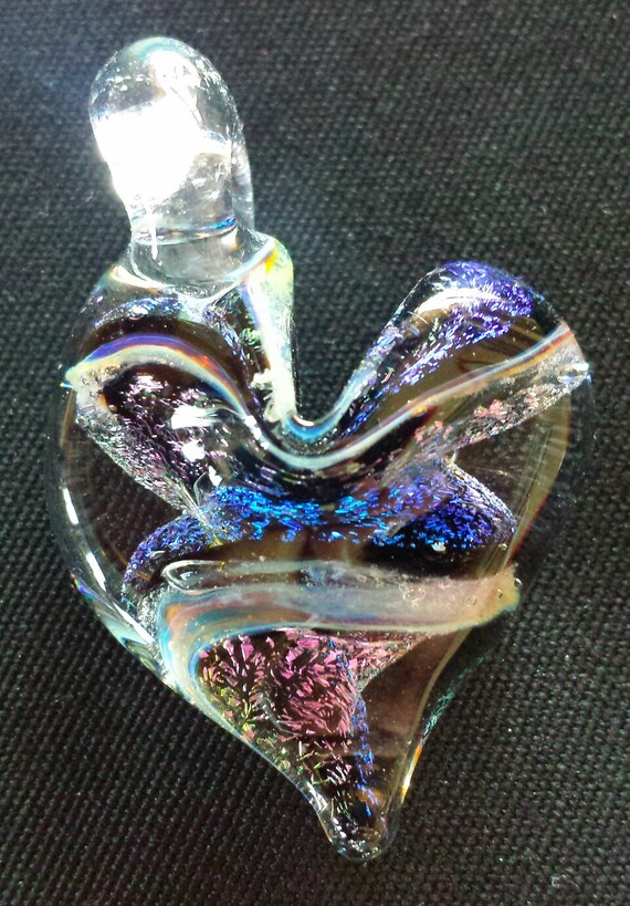 Items similar to Memorial glass cremation jewelry remembrance keepsake