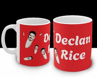 Declan Rice Mug: Funny Arsenal Football Fan Gift, arsenal mug, funny football mug, rice mug, declan rice funny, football gift idea, afc,