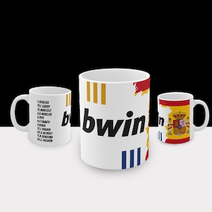 Retro Real Madrid 2009 Team Mug, bwin era, Real Madrid mug, real mug, ronaldo mug, real Madrid gifts, spanish mug, la liga mug, rmfc, real