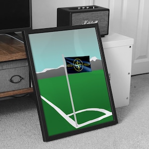 stone island inspired corner flag poster, stone island poster, football poster, football gifts, footy art, stoney art, hooligans, for him,