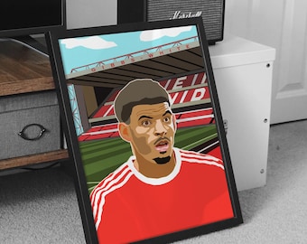 Morgan Gibbs-White Nottingham Forest Poster: NFFC Football Gift