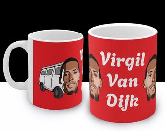 Virgil Van Dijk Mug: Funny Liverpool FC Gift, liverpool mug, virgil mug, lfc gifts, funny football mug, lfc, van dijk, liverpool fc art