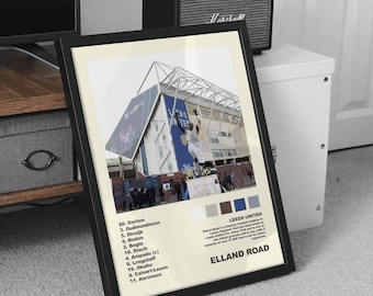 Leeds United Elland Road Poster: Football Album Cover Art