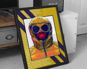 Football Hooligan Art Poster: C.P. Company Coat, Adidas Stripes