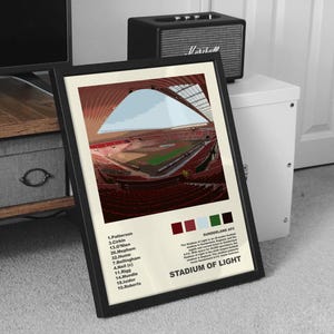 Sunderland afc Album cover style Poster starting 11 &#39;track list&#39;, Sunderland poster, black cats poster, football poster, football wall art,