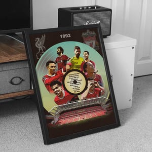 Liverpool FC Poster Vinyl Edition, lfc poster, music poster, Liverpool wall art, football poster, football wall art, Anfield poster, Jota
