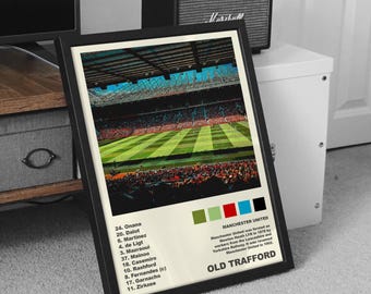 Manchester United Old Trafford Album Cover Art Poster