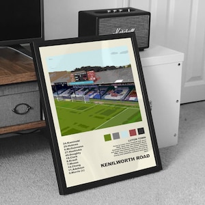 Luton Town Album Cover style Poster, starting 11 track list, Luton poster, ltfc poster, football poster, ltfc wall art, Kenilworth road, him