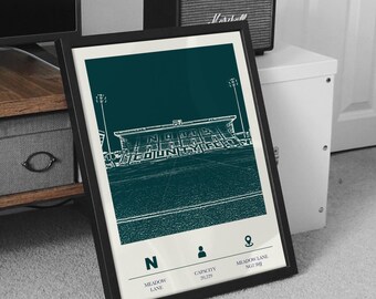 Meadow Lane Stadium Poster: Notts County FC Wall Art