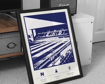 Nottingham Forest City Ground Poster: Minimalist Football Art