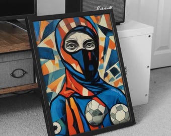 Abstract Chelsea FC Poster: Football Hooligan Art Print, football poster, orginal art, cfc poster, mens gifts, football artwork