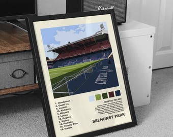 Crystal Palace FC Pop Art Poster: Selhurst Park Starting 11 Print
