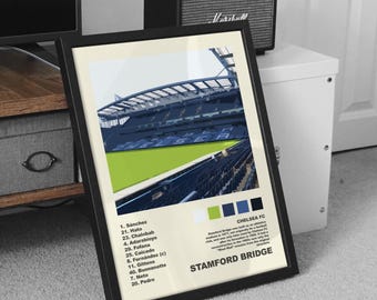 Chelsea FC Album Cover Poster: Stamford Bridge Football Art
