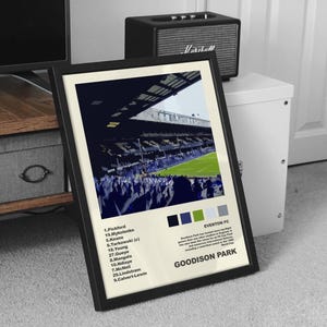 Everton fc Album Cover style Poster, starting 11 track list, Everton poster, efc poster, football poster, efc wall art, goodison park, him