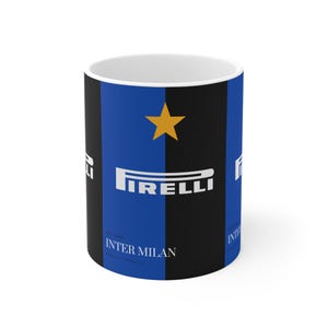 Inter Milan Retro Mug,Pirelli Kit Tribute, retro mug, retro football mug, inter milan mug, inter gifts, football gifts, inter fans, Pirelli,