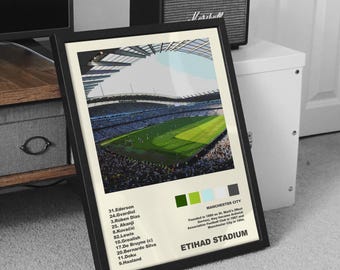 Etihad Stadium Poster: Manchester City Album Cover Art