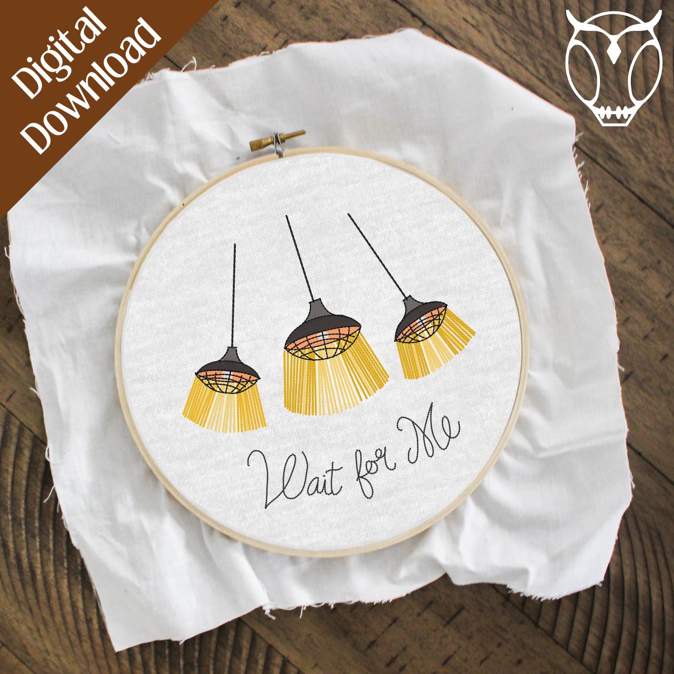 It's a Sad Song - Wait For Me - Hadestown Embroidery - Digital Download