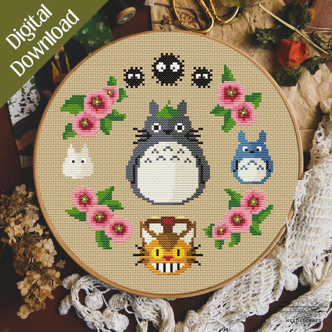 Totoro & Friends - My Neighbor Totoro - Studio Ghibli Cross Stitch