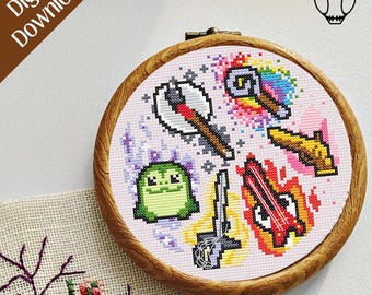 The Bad Kids - Dimension 20 Fantasy High - Cross Stitch Pattern - Digital Download