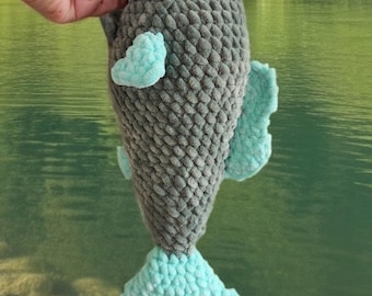 Crochet Bass Plush | Handmade Amigurumi Bass Fish | Fishing Gift & Nursery Decor