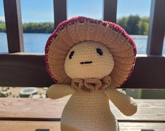 Gehäkelter Pilz Kerl Plüsch - Handgemachtes Amigurumi Pilz Spielzeug - Weiches Chenille Garn - Benutzerdefinierte Farben erhältlich
