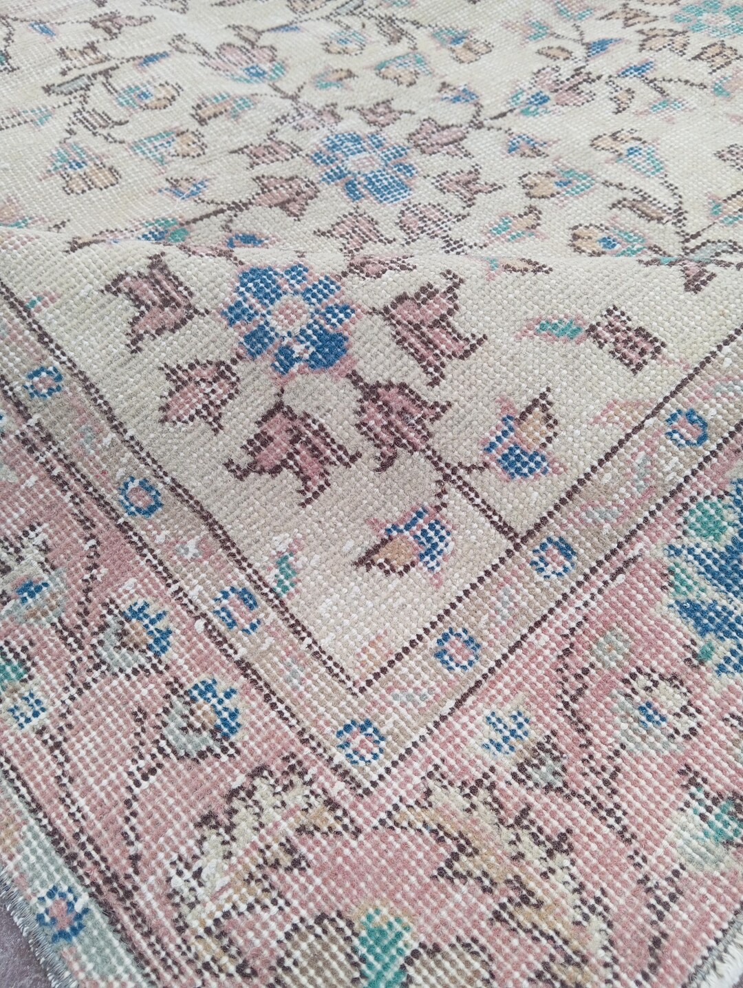 4x5 Rug,4x5 Blue Pink Rug,area Rug,livingroom Rug, Bahtroom Rug, Home ...