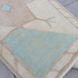 2x5 Rug,2x5 Turkish Rug,2x5 Runner rug,2x5 Handmade rug,2x5 Kitchen Rug, 2x5 Oushak Runner, Rugs Natural Rug, Boho Bedroom Rug,2.5x5.0 ft