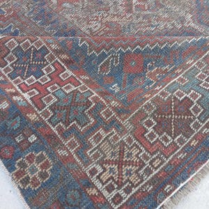 4.11x6.3 FT, Antique Rug, 5x7 Persian Rug, Handmade Wool Rug, 5x7 Vintage Rug, 5x7 Antique Persian Rug, 5x7 Shiraz Rug, Oriental Rug,Natural