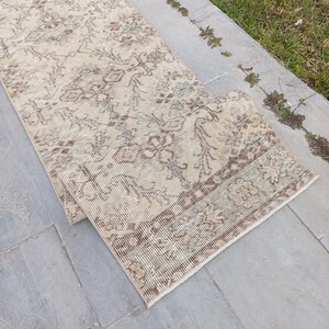 Alfombra turca vintage de lana extra larga para pasillo (34 x 52 cm), libre de impuestos en EE. UU.