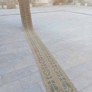 Oushak Runner 20 ft, Long Runner Turkish, 20 21 22 Stair Runner, Rug Runner Vintage, Narrow Runner, 2x18 Runner, 2x20 Runner, 2x21 Runner