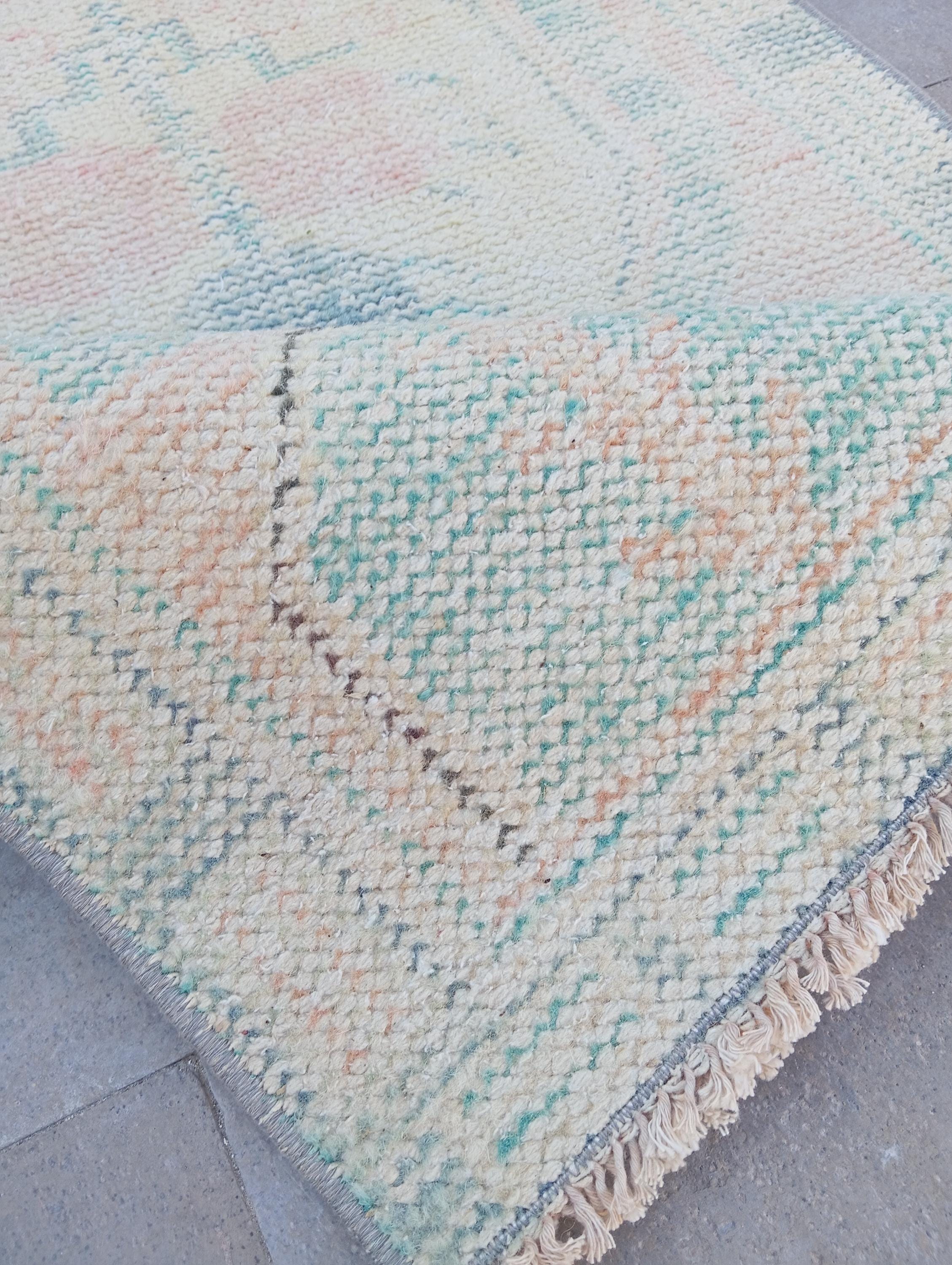 3x5 Rug, Livingroom Rug, 3x5 Oushak Rug, Wool Rug, 3x5 Turkish Rug, Handmade Rug, Pastel Rug, 3x5 Anatolian Rug, Natural Rug, 2.5x4.10 Ft