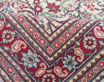 4x6 Rug Vintage Turkish Handmade Rugs 4x6 Bedroom Entryway Oushak Rug 4x6 Livingroom Wool Rug 4x6 Woven Handmade Small Soft Rugs 3.11x6.3 ft