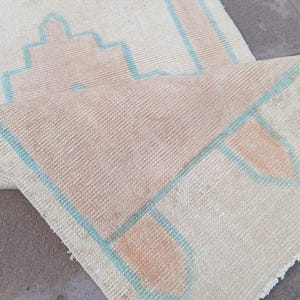 2x7 Rug,2x7 Turkish rug,2x7 blue rug,2x7 Runner Rug,2x7 Oushak rug,2x7Home loving,2x7 decor,2x7 vintage rug,Bedrm,livingroom 1.11x6.6 feet